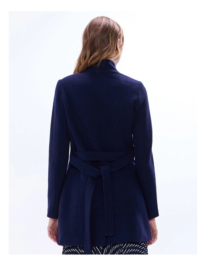 Ruby Felted Wool Coat in Midnight Marle image 4