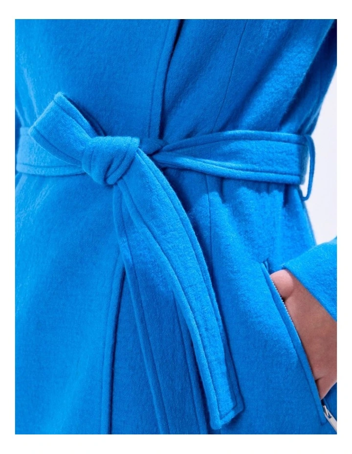 Ruby Felted Wool Coat in Bright Blue image 4