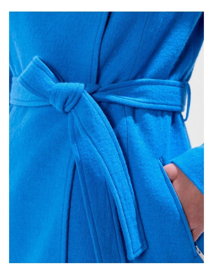 Ruby Felted Wool Coat in Bright Blue image 5