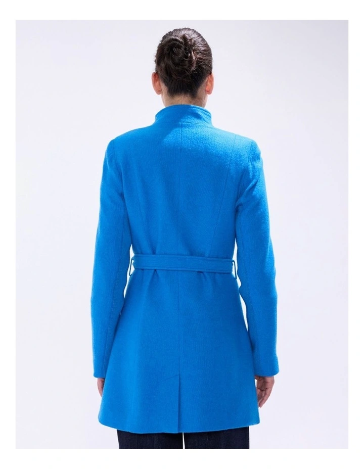 Ruby Felted Wool Coat in Bright Blue image 5