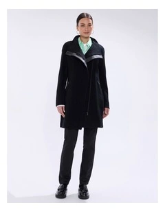 Sophie Felted Wool Coat in Black