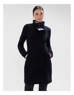 Sophie Felted Wool Coat in Black