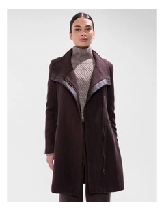 Sophie Felted Wool Coat in Espresso