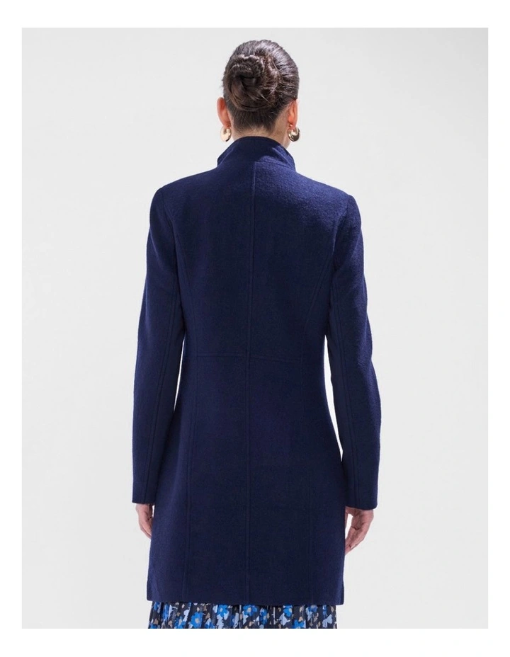 Sophie Felted Wool Coat in Moonlit Navy image 3