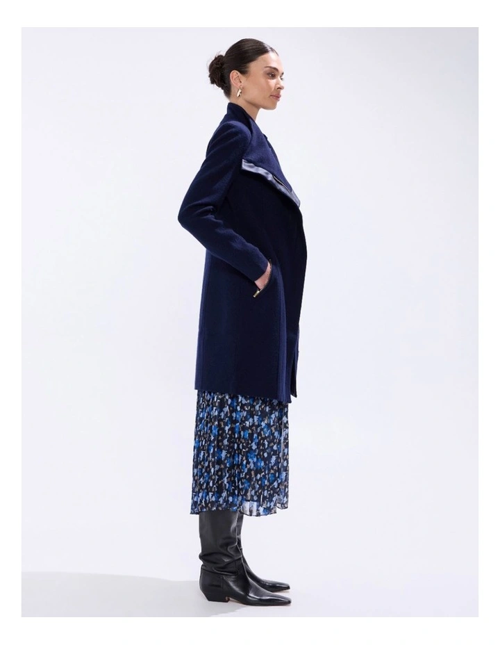 Sophie Felted Wool Coat in Moonlit Navy image 3