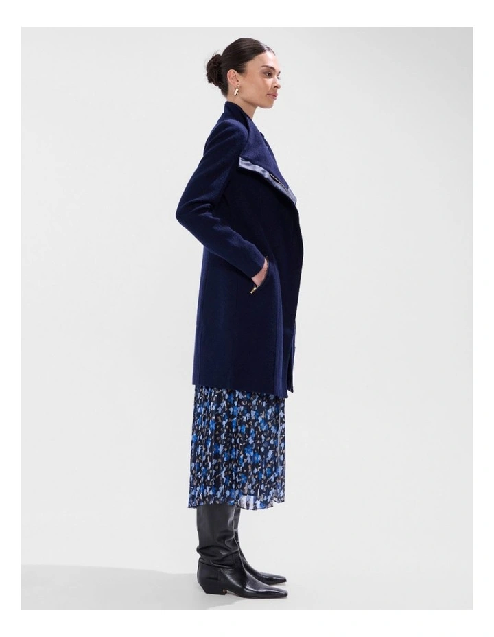 Sophie Felted Wool Coat in Moonlit Navy image 5