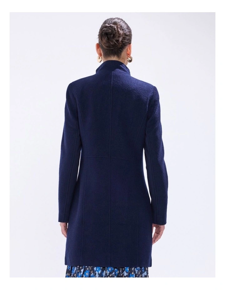 Sophie Felted Wool Coat in Moonlit Navy image 5