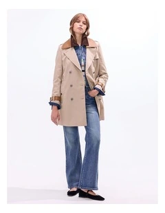 Polina Trench Coat in Sesame Brown