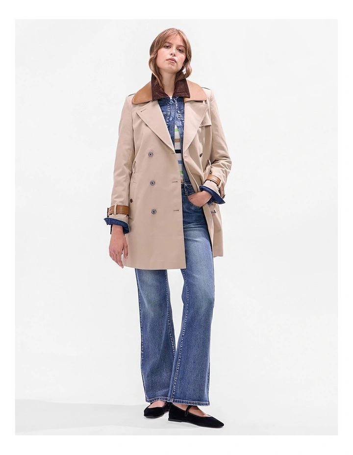 Polina Trench Coat in Sesame Brown image 2