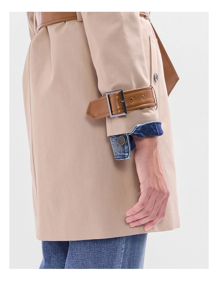 Polina Trench Coat in Sesame Brown image 4