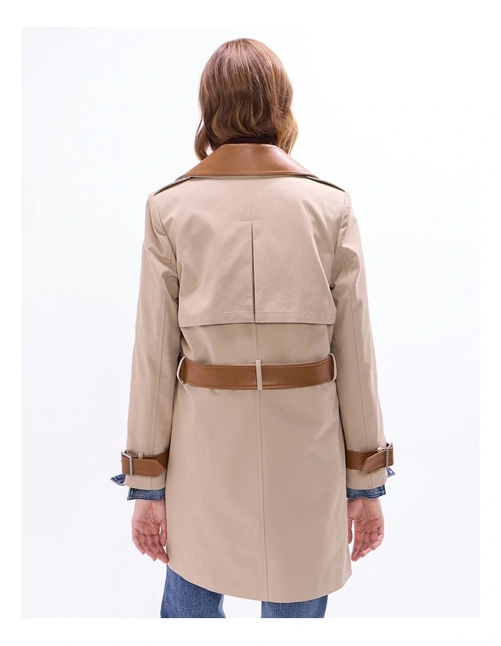 Polina Trench Coat in Sesame Brown image 4