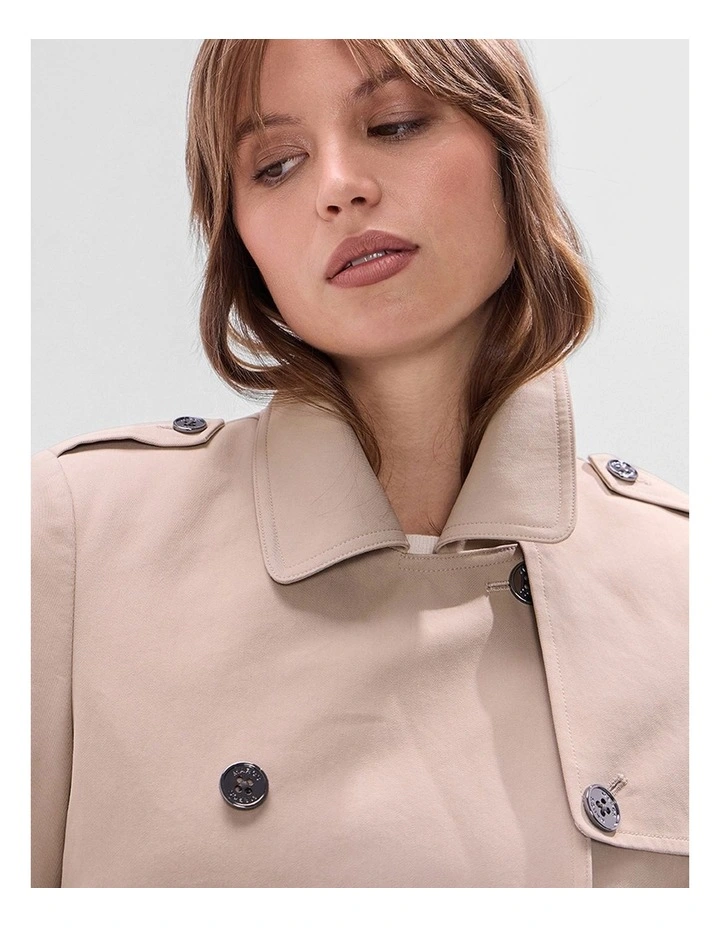 Polina Trench Coat in Sesame Brown image 5