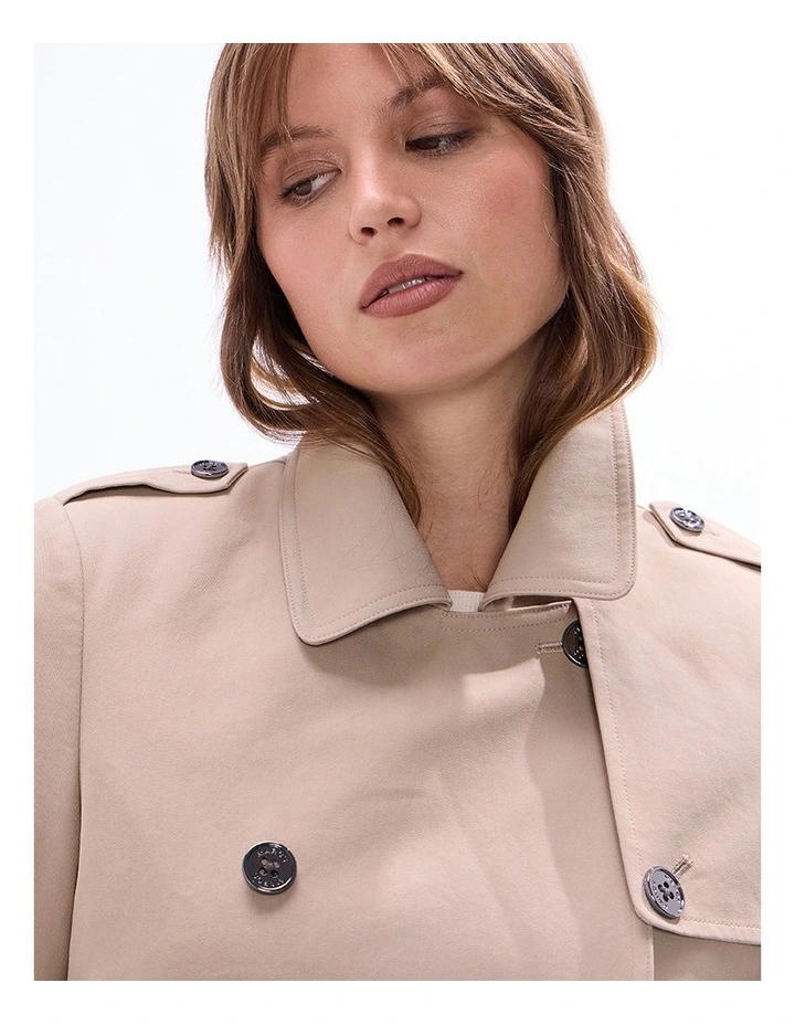 Polina Trench Coat in Sesame Brown image 5