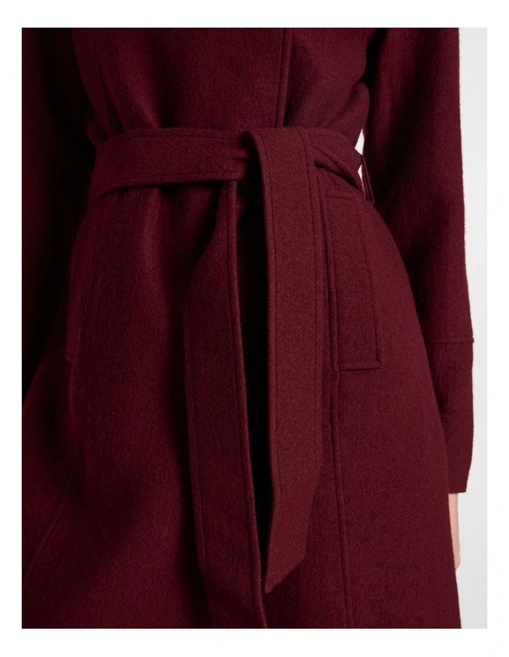 Francesca Felted Wool Coat in Ruby Port image 5
