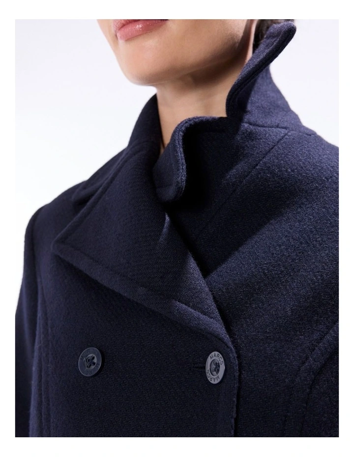 Brumbry Double Breasted Coat in Moonlit Navy image 4