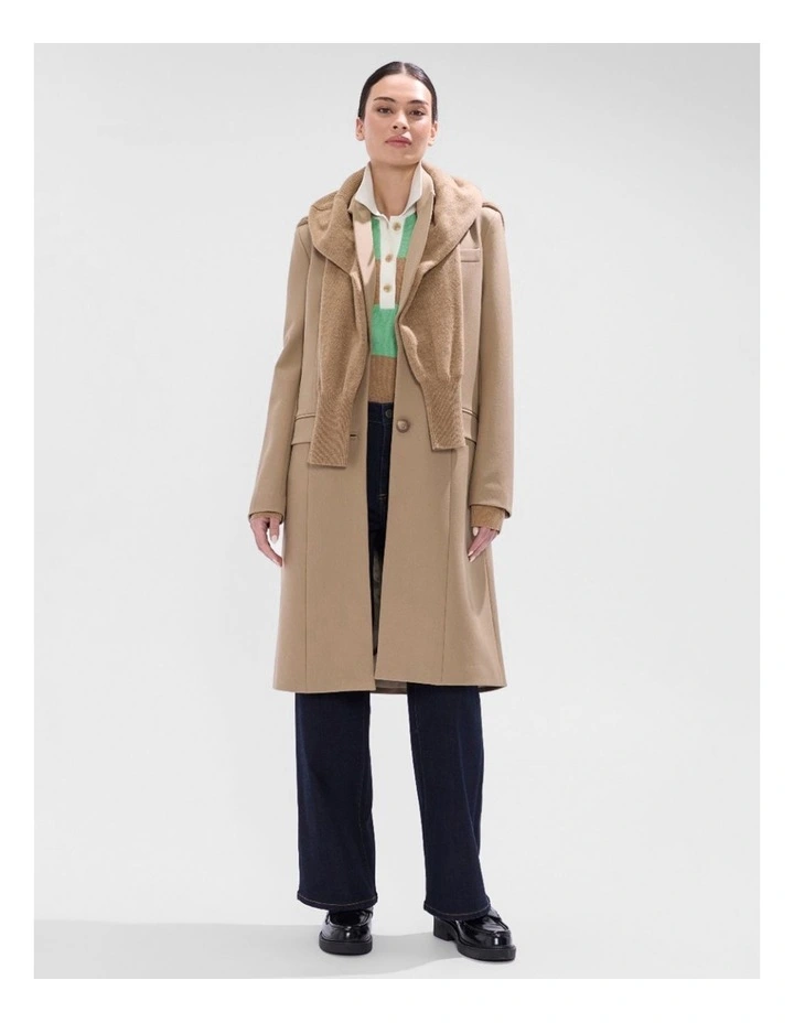 Rei Longline Coat in Camel image 1