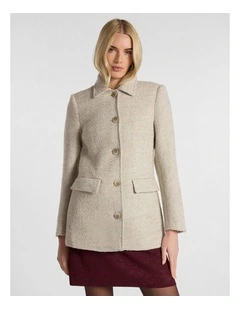 Kayla Coat in Ivory Multi