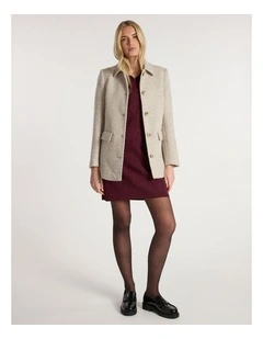 Kayla Coat in Ivory Multi