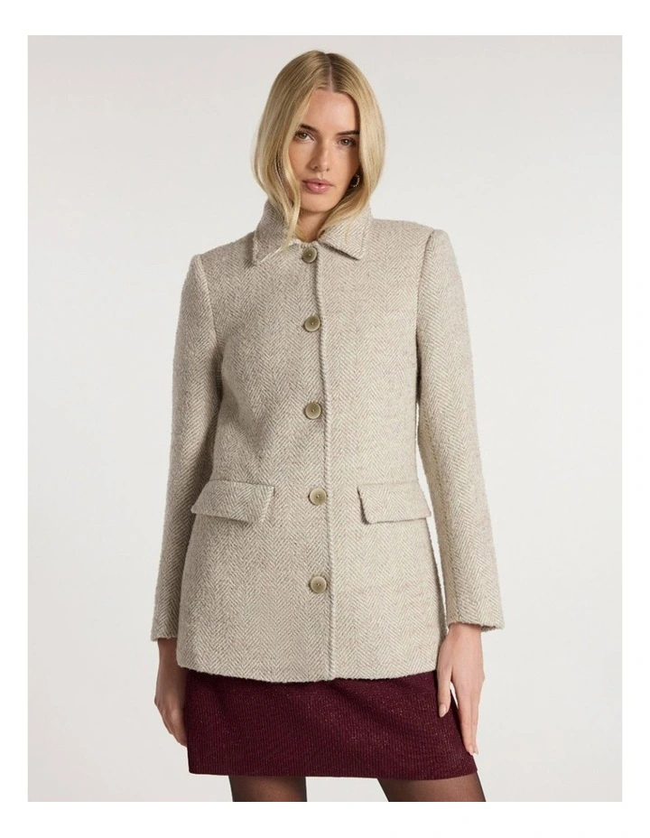 Kayla Coat in Ivory Multi image 2