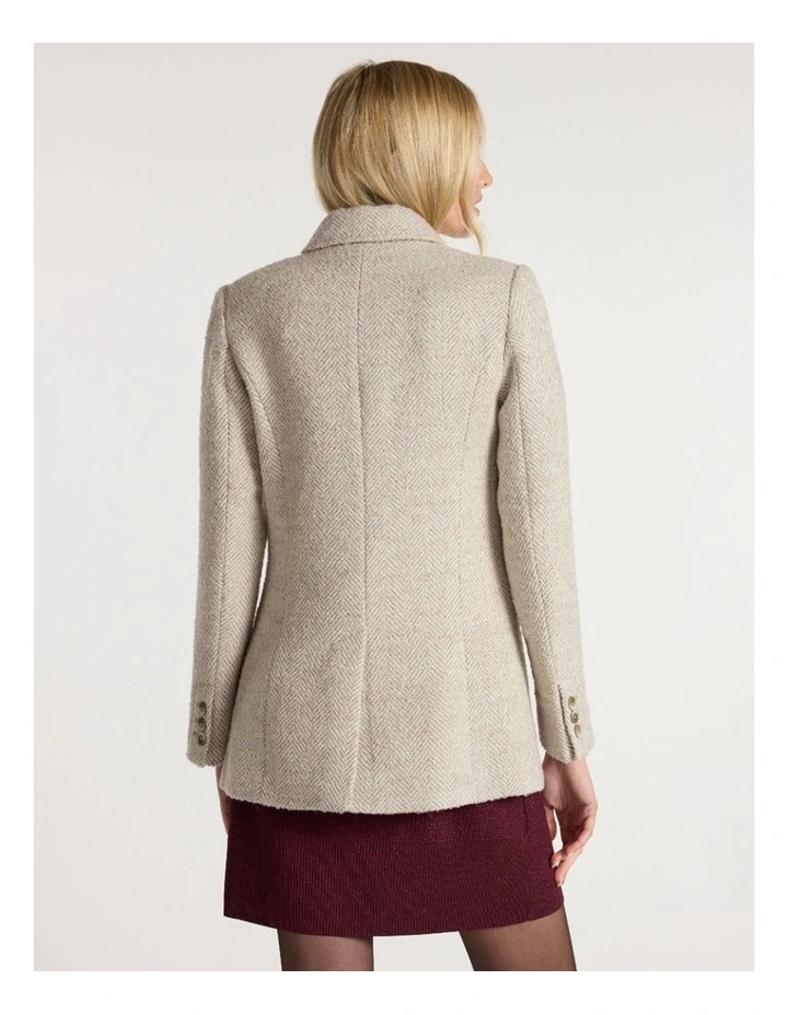 Kayla Coat in Ivory Multi image 3