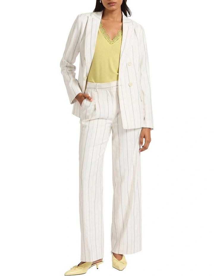 Monza Stripe Blazer in White Stripe image 1