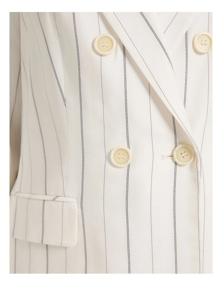 Monza Stripe Blazer in White Stripe image 2
