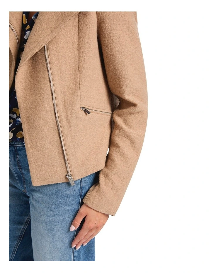 Lani Felted Wool Jacket in Biscuit image 4