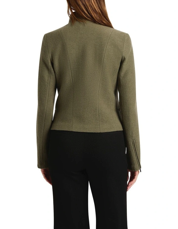 Lani Felted Wool Jacket in Tea Leaf image 2