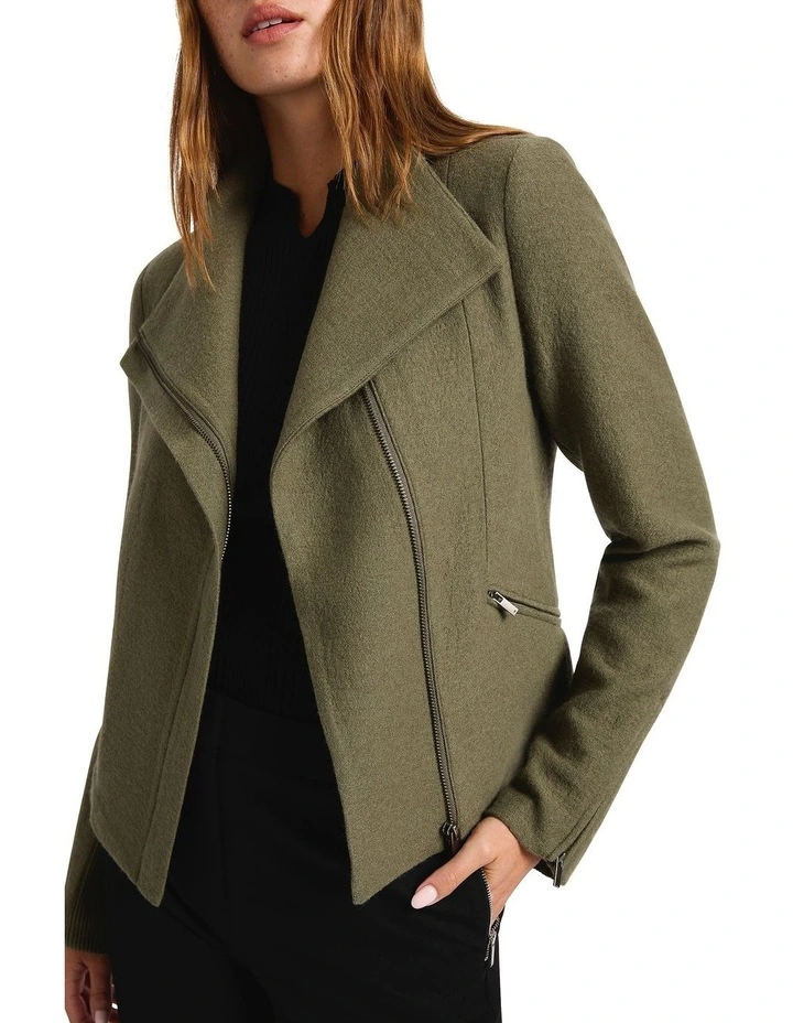 Lani Felted Wool Jacket in Tea Leaf image 3