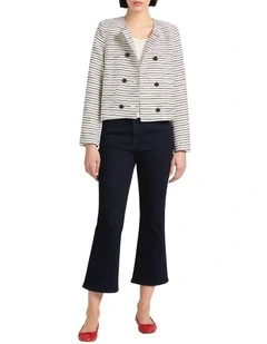 Drive My Car Jacket in Ivory Stripe