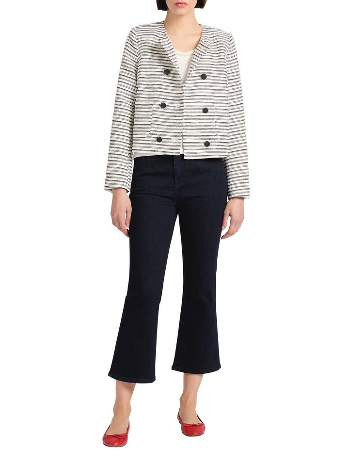 Drive My Car Jacket in Ivory Stripe image 1