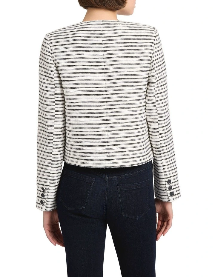 Drive My Car Jacket in Ivory Stripe image 4