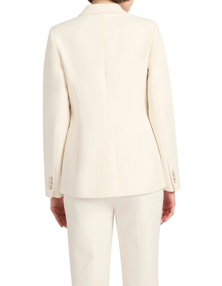 Austen Tailored Blazer in Off White image 4