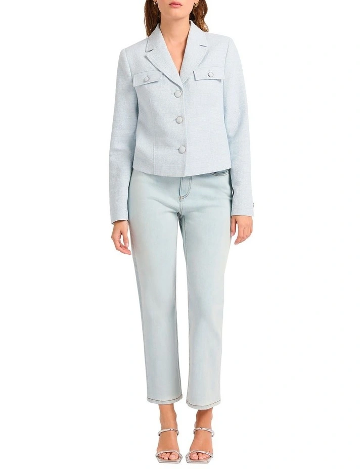 Sussex Crop Jacket in Periwinkle image 1
