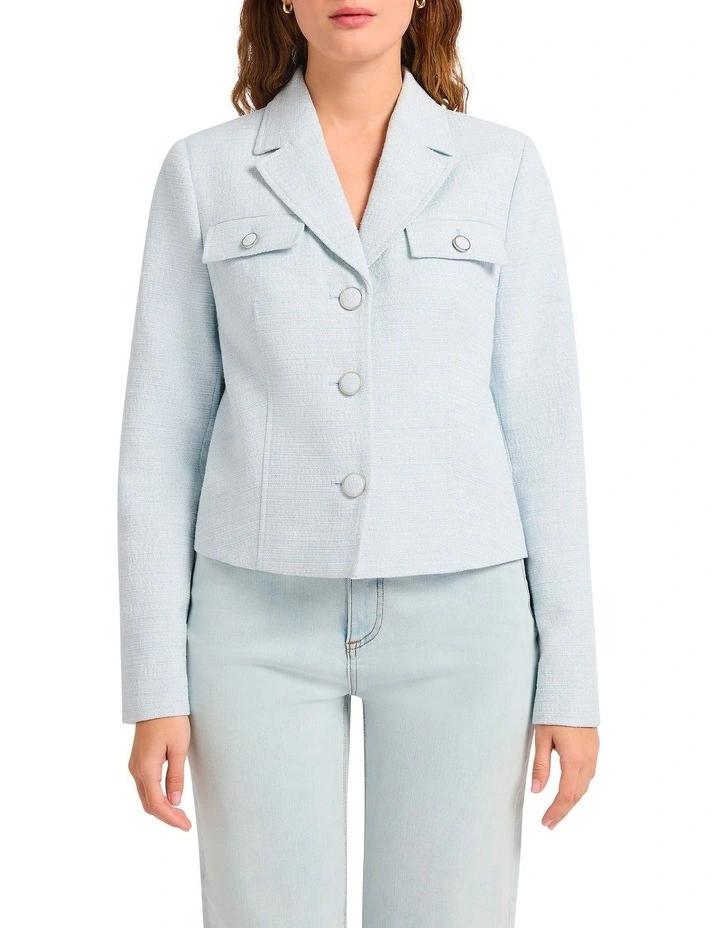 Sussex Crop Jacket in Periwinkle image 2
