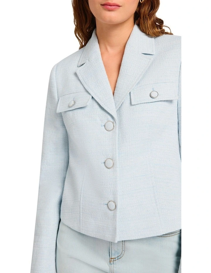Sussex Crop Jacket in Periwinkle image 3