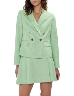 Jacqueline Blazer in Green/White