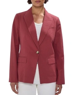 Moonstruck Seersucker Blazer in Dark Mahogany