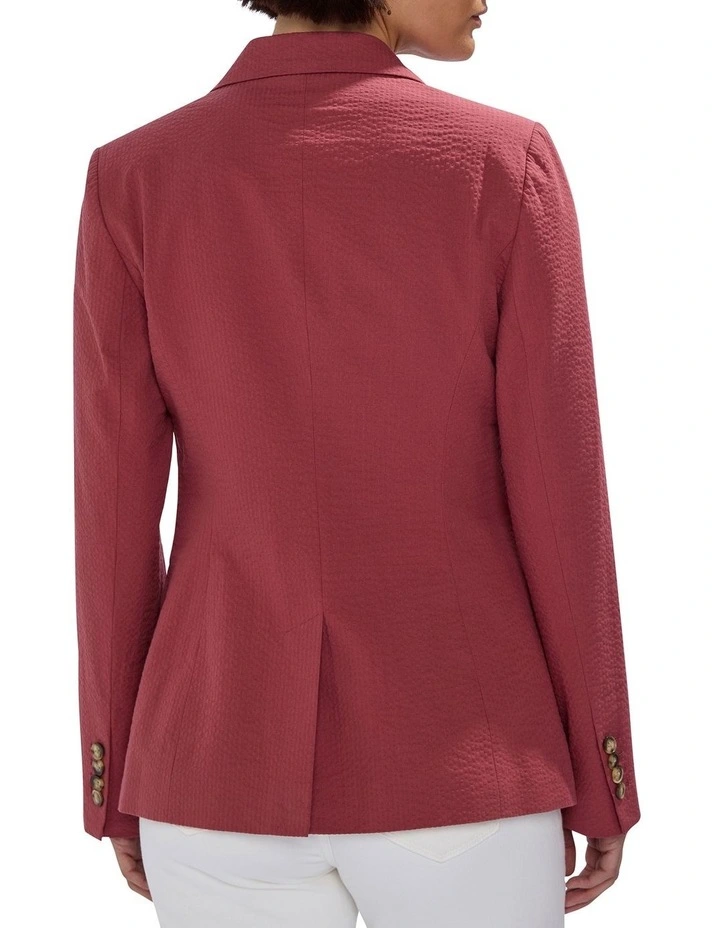 Moonstruck Seersucker Blazer in Dark Mahogany image 5
