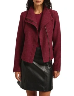 Lani Felted Wool Jacket in Berry