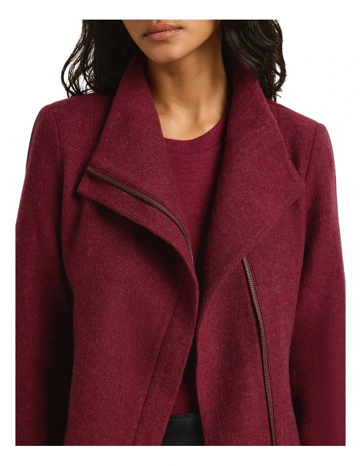 Lani Felted Wool Jacket in Berry image 3