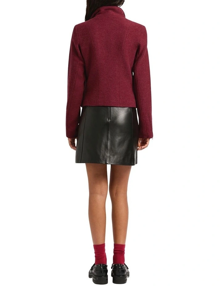 Lani Felted Wool Jacket in Berry image 4