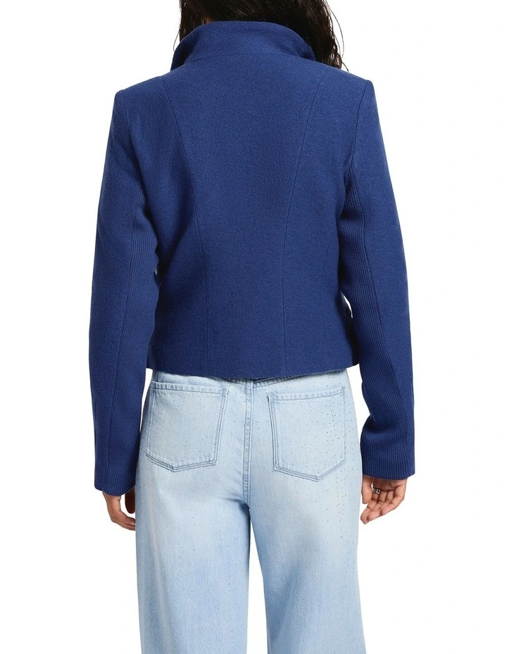 Lani Felted Wool Jacket in Nautical Blue image 4
