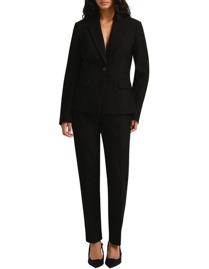 Tell Me Textured Blazer in Black image 4