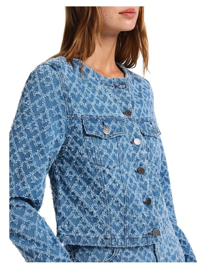 Never Ever Denim Jacket in Indigo image 3