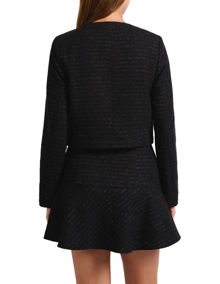 Dance Tonight Tweed Jacket in Black image 2