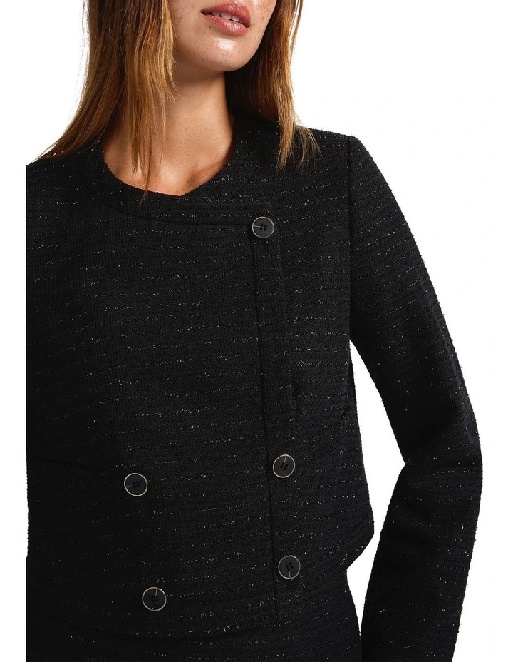 Dance Tonight Tweed Jacket in Black image 3