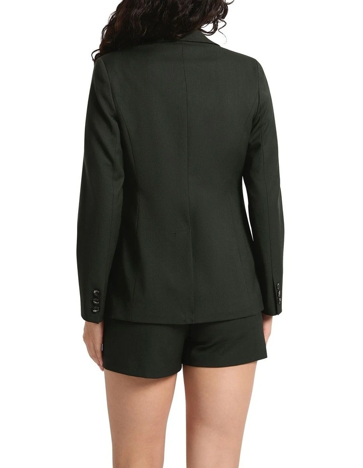 Dynasty Longline Blazer in Dark Khaki image 2