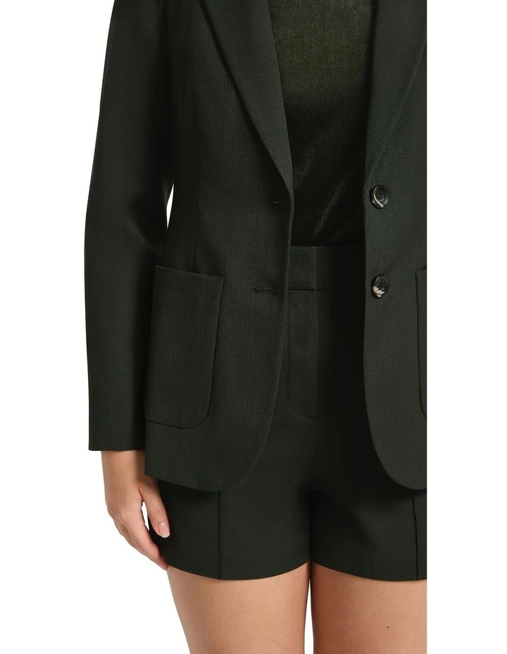 Dynasty Longline Blazer in Dark Khaki image 3
