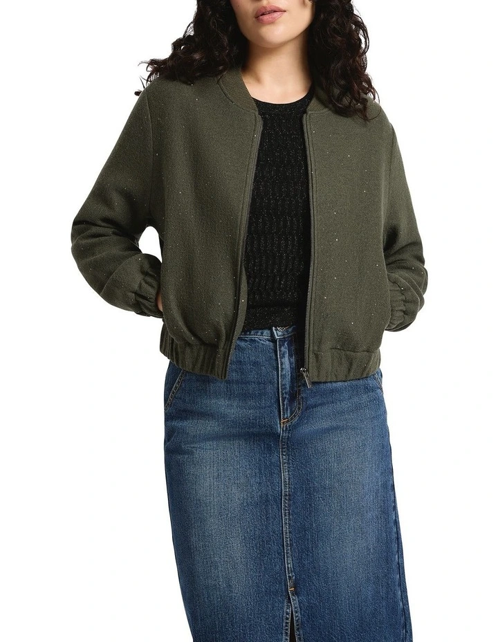 Andy Felted Wool Bomber Jacket in Borneo Sparkle image 1